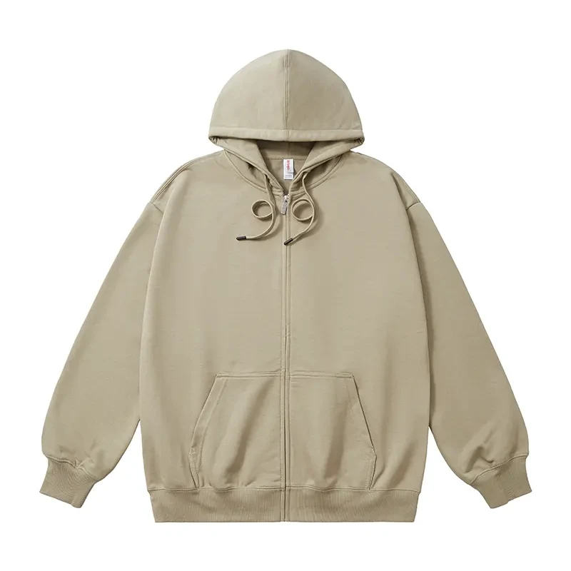 330 GSM Oversized CVC French Terry Zip Hoodie